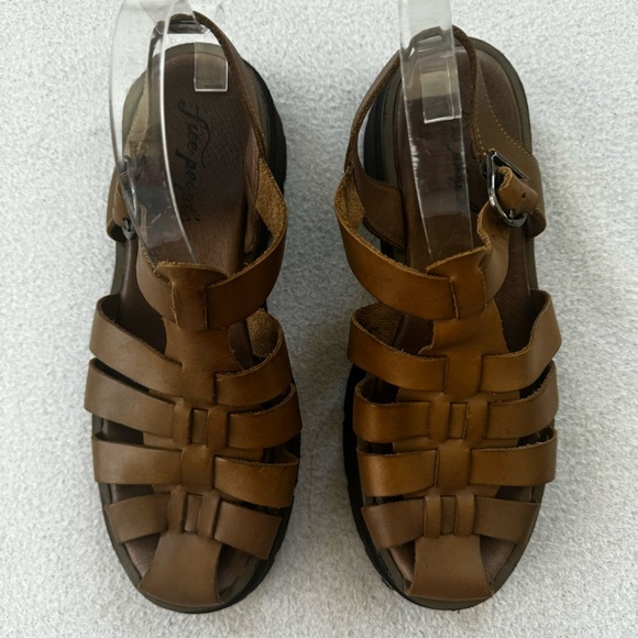 Free People Delaney Fisherman Platformsandal shoes‎ leather size 40 - Picture 8 of 9